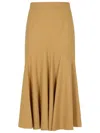 Patou Beige Wool Blend Skirt In Beige