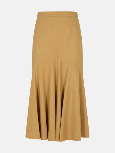 Patou Beige Wool Blend Skirt