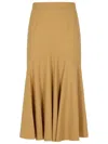 Patou Beige Wool Blend Skirt In Beige