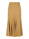 Patou Beige Wool Blend Skirt In Beis