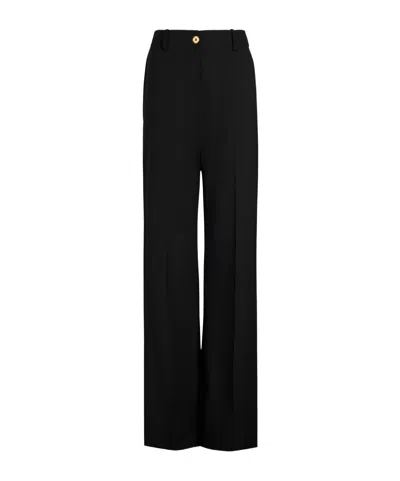Patou Belt Loop Casual Pants In Black