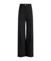 Patou Belt Loop Flared Trousers In Black