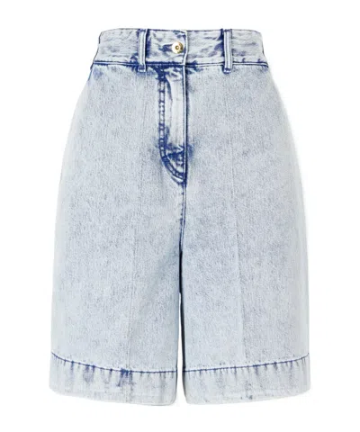 Patou Denim Bermuda Shorts In Blue