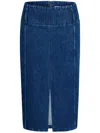 Patou Denim Maxi Skirt In Blue