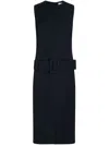 Patou Belted Midi Dress In Black