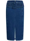 Patou Belted Midi Skirt By