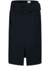 Patou Belted Midi Skirt By  In Black