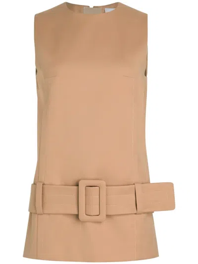 Patou Belted Minidress In Praline