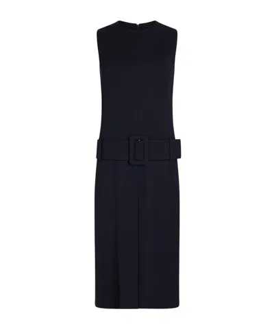 PATOU PATOU BELTED SLEEVELESS MIDI DRESS