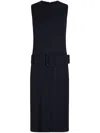 Patou Belted Midi Dress In Black