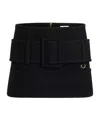 Patou Mini Skirt With Wide Belt And Side Pocket In Black