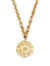 Patou Coin Pendant Necklace In Golden