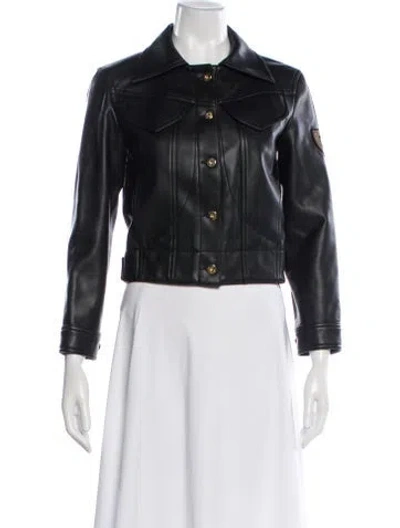 Pre-owned Patou Biker Jacket In Black