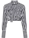 Patou Bow-detail Striped Blouse In White