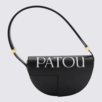 Patou Black And White Leather Le Petit Shoulder Bag