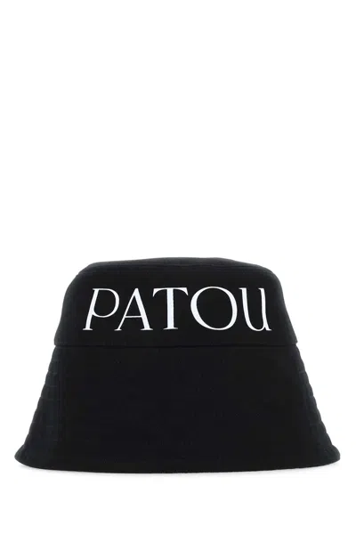 PATOU BLACK CANVAS HAT