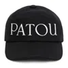 Patou Black Cotton Baseball Cap In Black