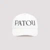 PATOU BLACK COTTON LOGO CAP