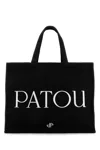 Patou Black Cotton Shopping Bag