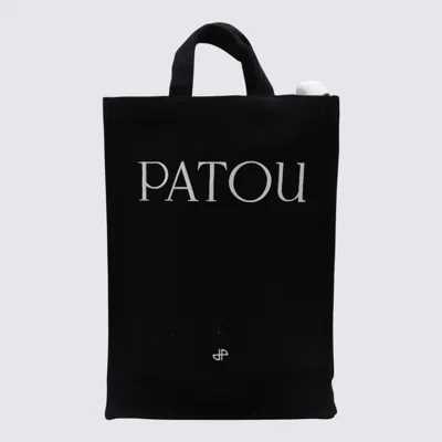 Patou Black Cotton Vertical Tote