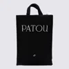 Patou Rectangular Tote Bag With Shoulder Strap And Top Handles In Black