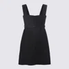 Patou Black Cotton-viscose Blend Corsage Dress