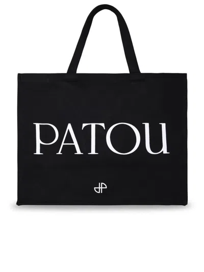 Patou Black Fabric Tote Bag