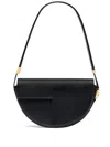 Patou Leather Shoulder Bag In Black