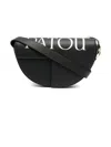 Patou Logo-print Leather Bag In Black