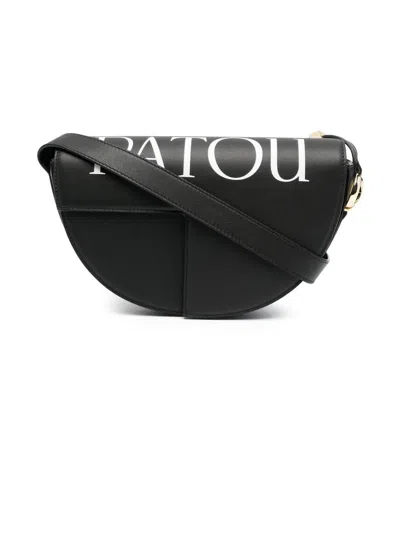 PATOU BLACK LEATHER HANDBAG
