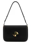 Patou Black Leather Le Classic Lock Shoulder Bag In Black