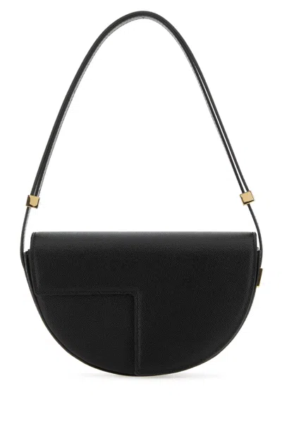 Patou Black Leather Le Petit  Shoulder Bag
