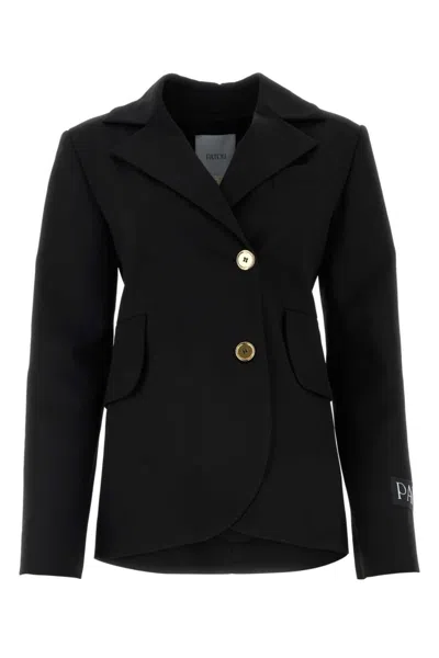 PATOU BLACK LOGO PATCH BLAZER