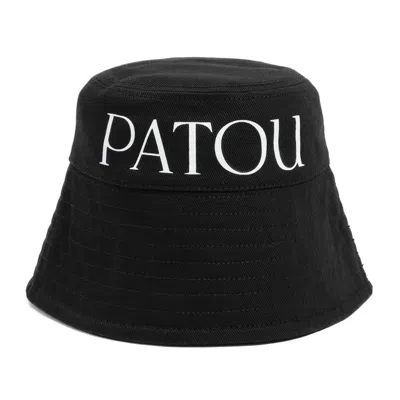 Patou Black Logo Print Bucket Hat