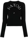 Patou Wool Sweater With Logo In Black