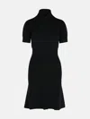 Patou Black Merino Wool Blend Dress In Black