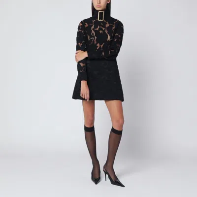 Patou Mini Dress Featuring Buckle Collar In Black
