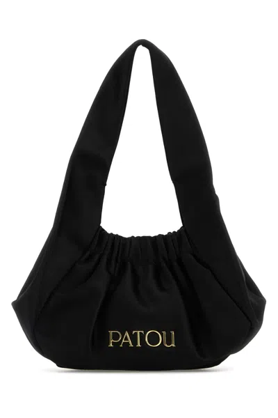 Patou Black Satin Le Biscuit Handbag