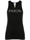 Patou Modern Sleeveless Scoop Neck Tank Top In Black