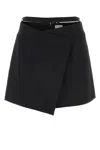 Patou Stretch Wool Mini Skirt With High Waist And A-line Silhouette