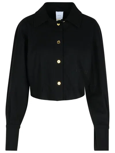 PATOU PATOU BLACK VIRGIN WOOL BLEND SHIRT