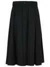 Patou Wool Skirt With A-line Silhouette And Side Pockets