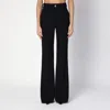 Patou Pleated Wool-blend Twill Flared Pants In Black