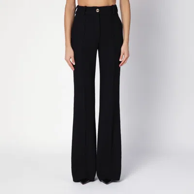 PATOU PATOU BLACK WOOL BLEND BELL-BOTTOM TROUSERS