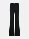 Patou Black Wool Blend Flare Pants In Black