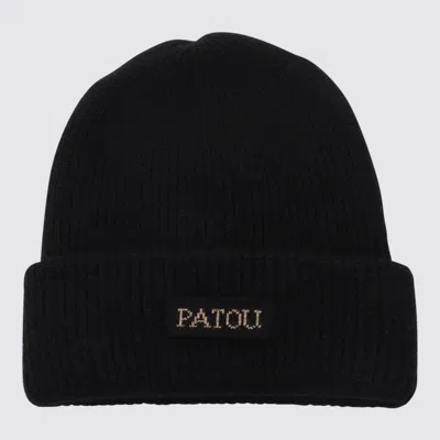 Patou Black Logo Beanie Hat