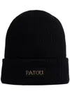 Patou Logo Beanie Hat In Black
