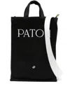 Patou Black/white Shoulder Bag With Logo In Black