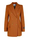Patou Brown Wool Blend Blazer In Brown