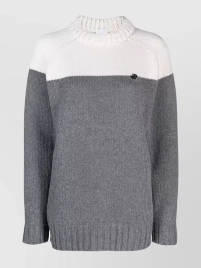 PATOU BLOCK WOOL CASHMERE JUMPER